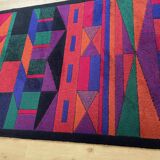 Psychedelic Memphis Style abstract Rug Carpet by Atrium Tefzet, Germany 1980s