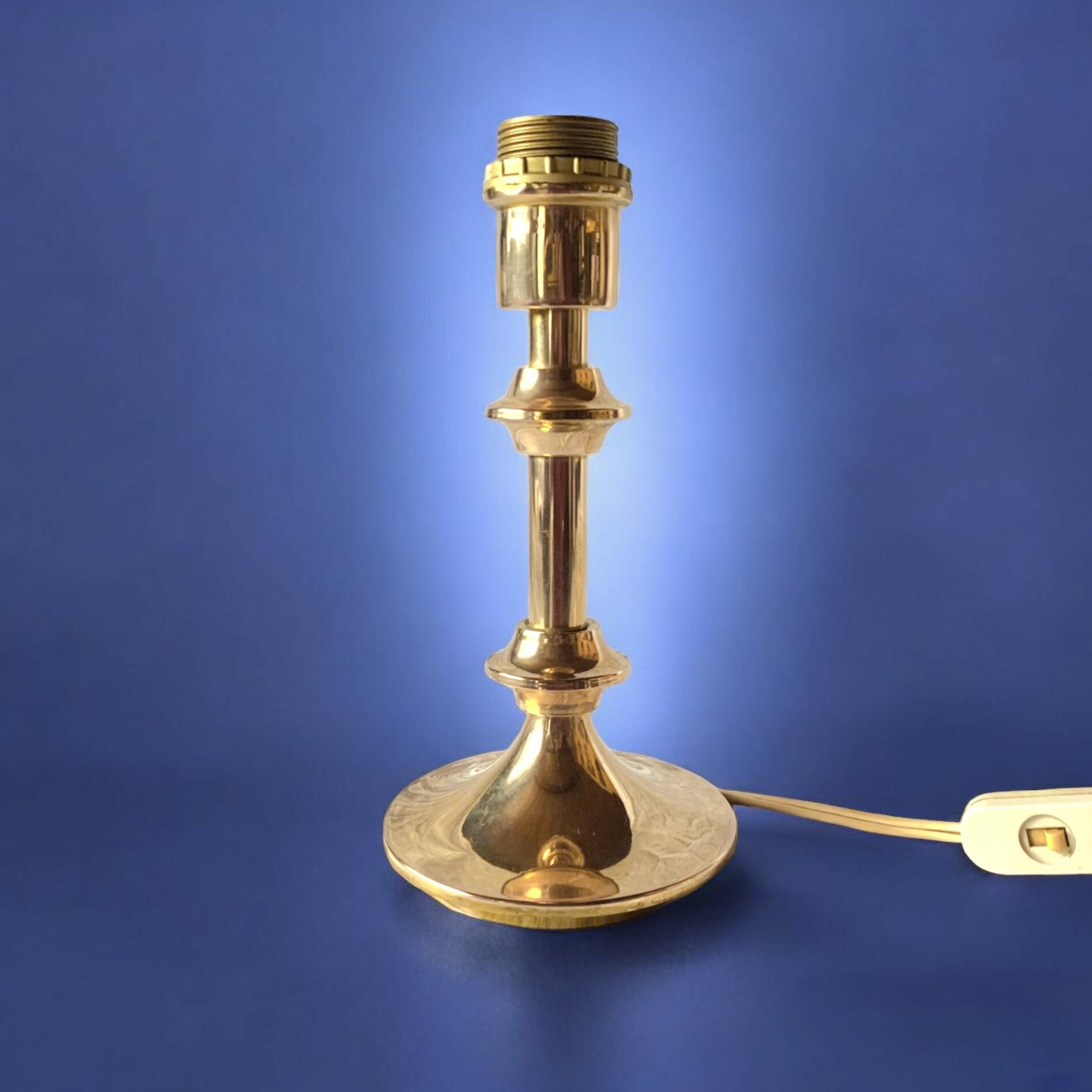 Vintage lamp base in gilded brass