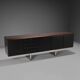 Walnut, metal and leather buffet by Hans von Klier “Il Ponte” for Skipper, 1970s.