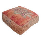 Handmade Berber pouf in wool 60 X 60 X 20 CM