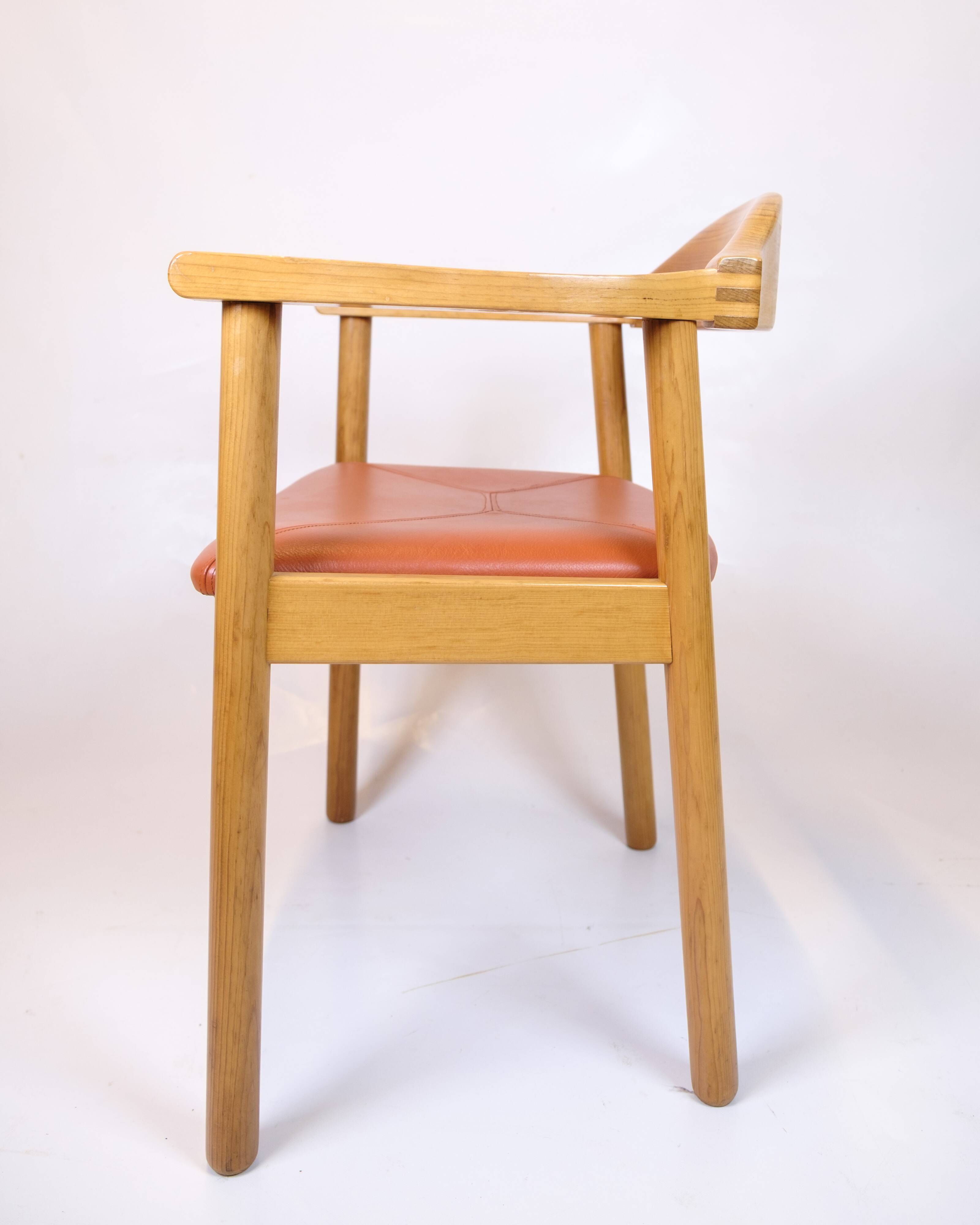 Armchair - Model Form 75 - Cognac leather seat - Tappede Collections - Andreas Hansen - 1980s