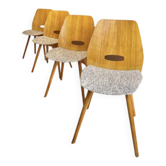 Set of 4 chairs by Frantisek Jirak for Tatra, 1965
