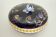 Gien faience candy box, Renaissance decor, blue background