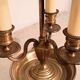 Gilded bronze and painted tin bouillotte lamp