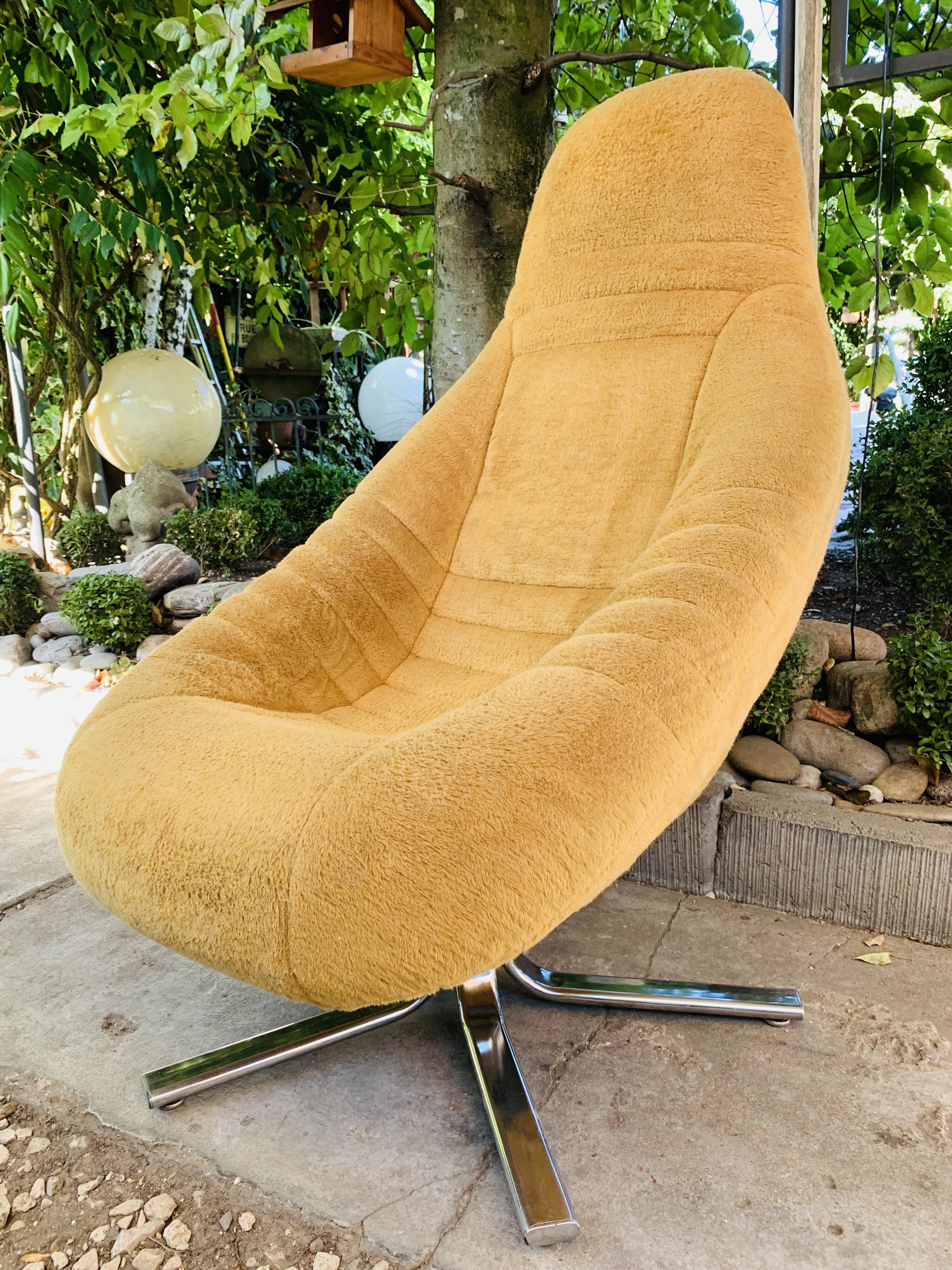 Space age mustard armchair