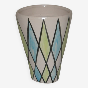 Vase harlequin des années 50