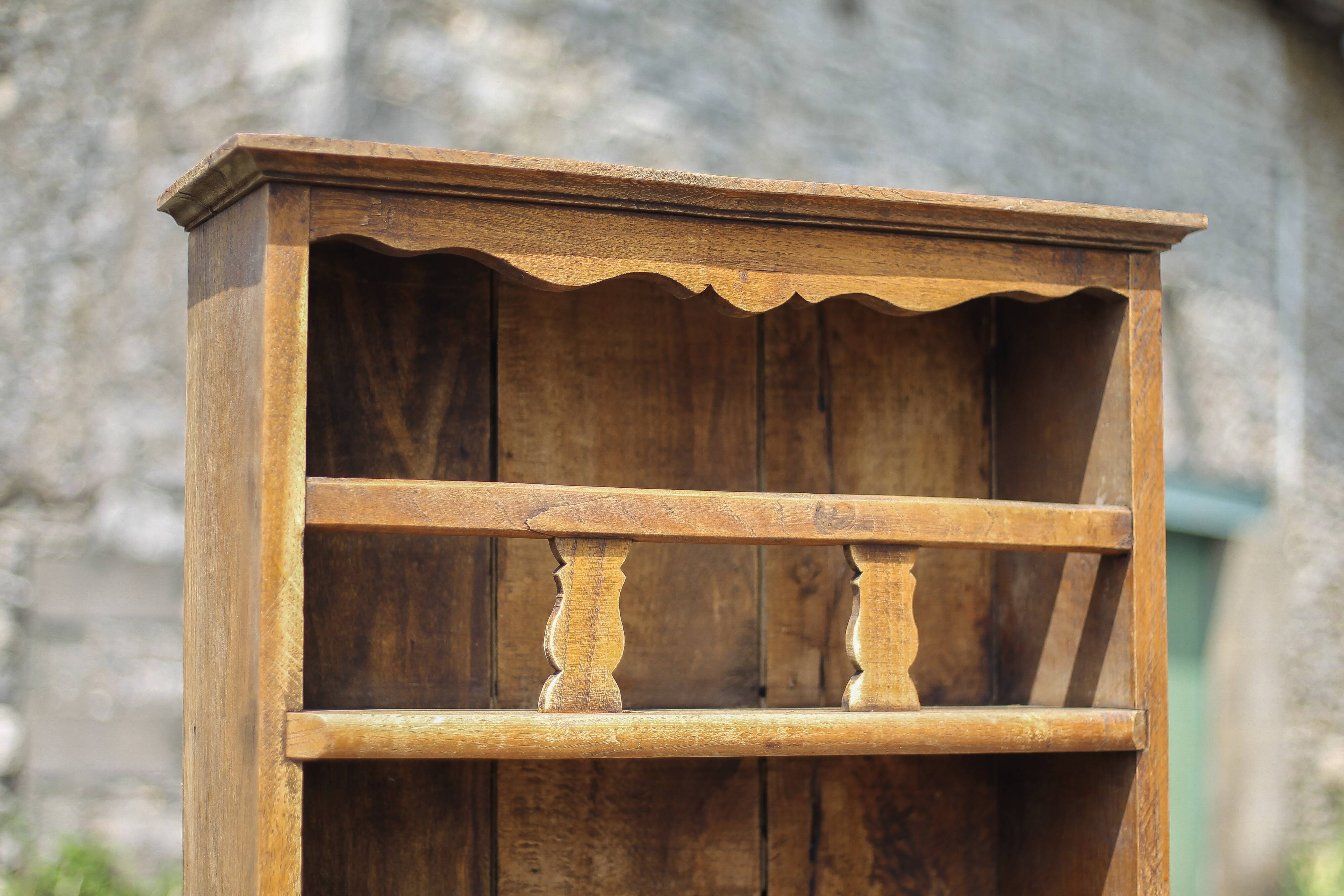 Old wooden dresser, standing shelf, vintage wooden furniture, kitchen, country, chalet, decoration