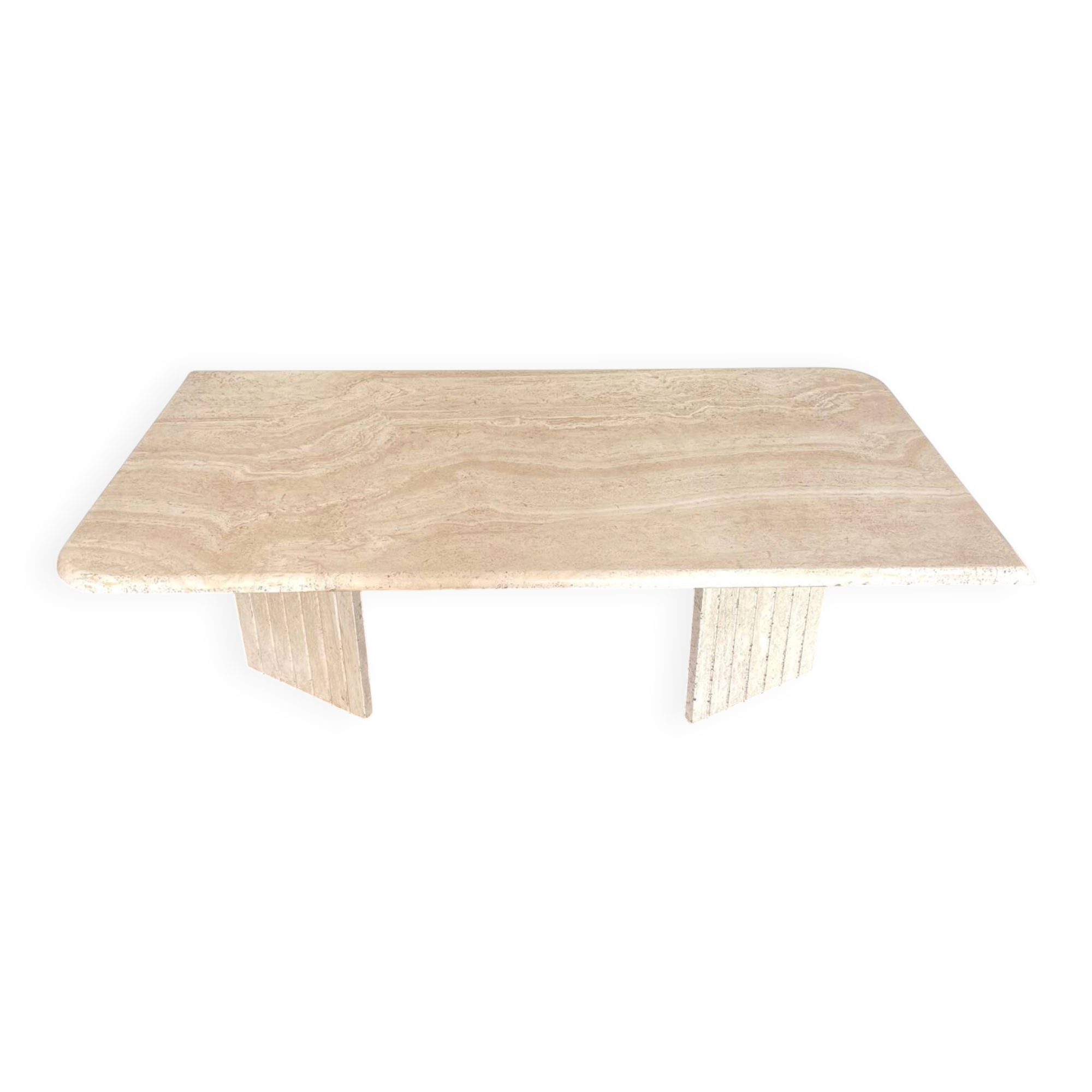 Travertine coffee table