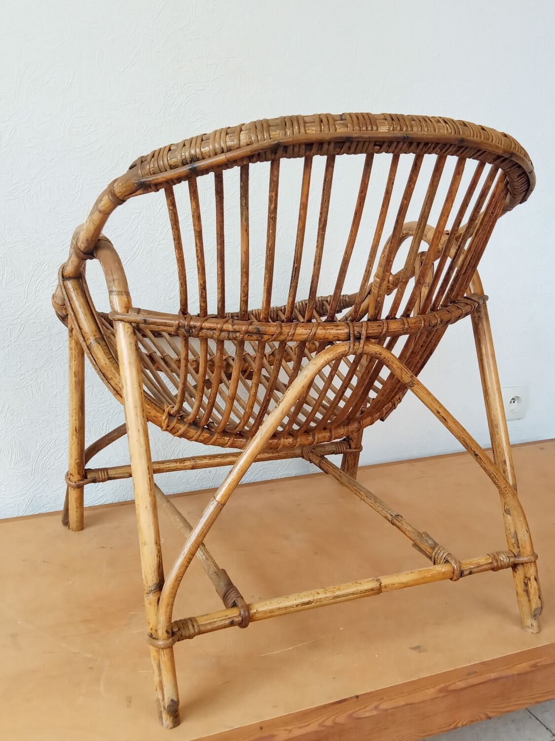 Rattan armchair