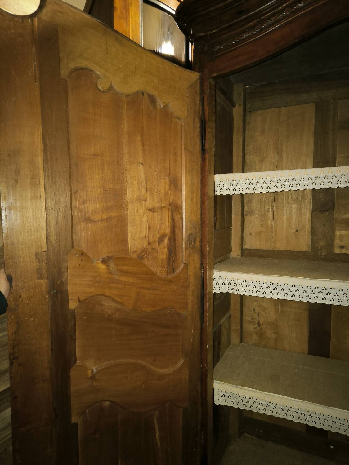 Louis XV period wardrobe in solid walnut