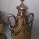 Paire de Cassolettes XIXe Napoléon III en marbre et bronze 