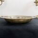 Antique chiseled brass cup - empty pocket - gold - gold color - painted birds - France