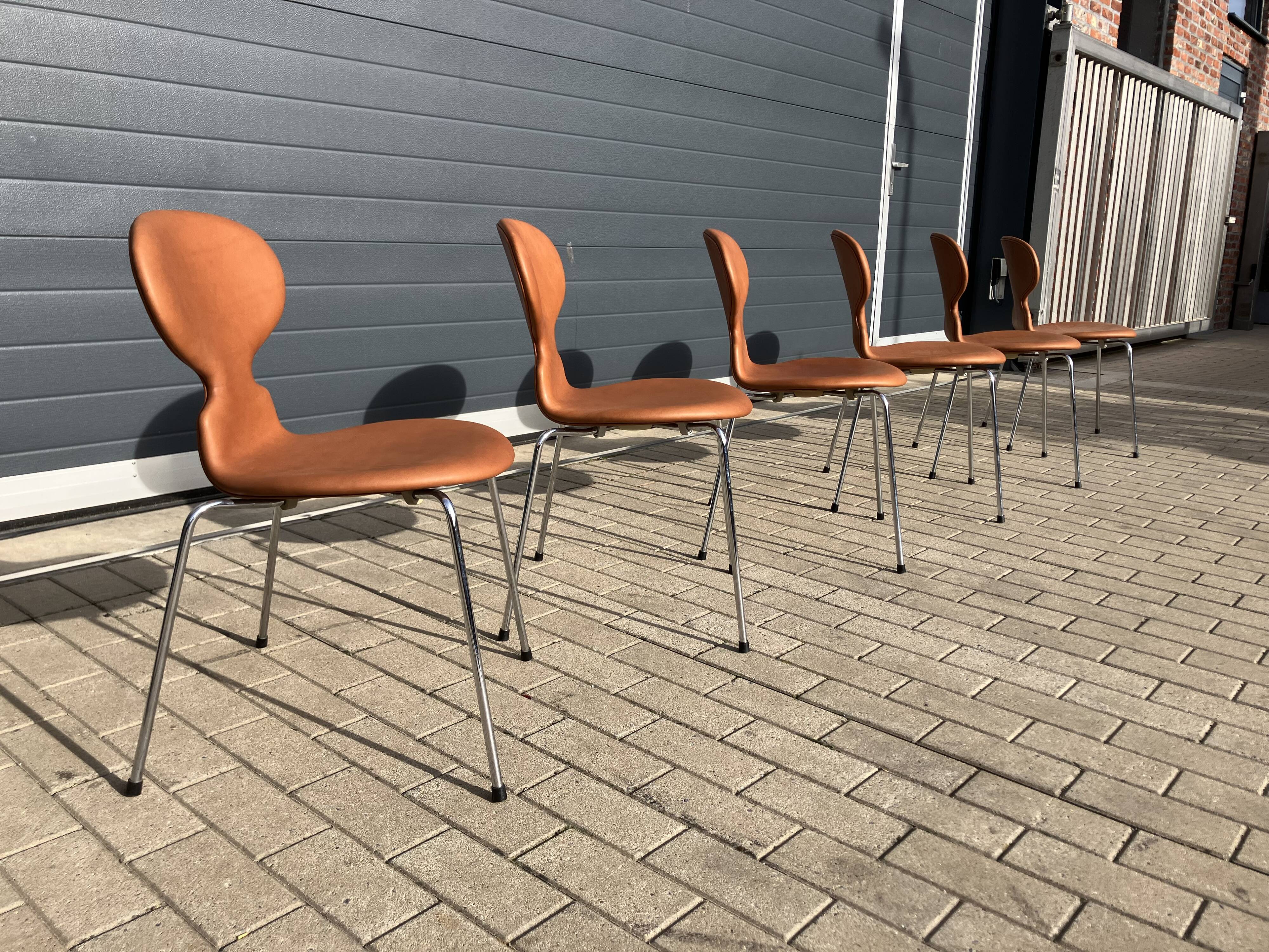 Fritz hansen ant chairs in cognac leather new!!