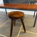 Vintage tripod wood farm stool