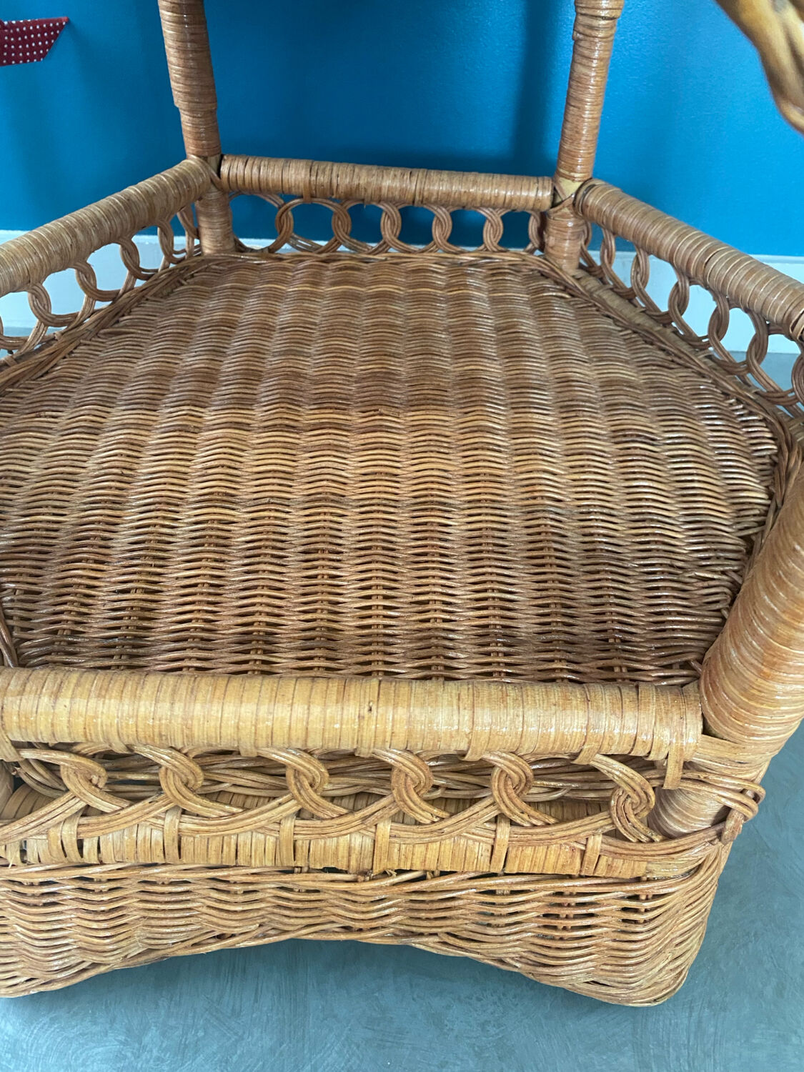 Rattan side table