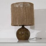 Pyrite stone lamp with rope, 1960