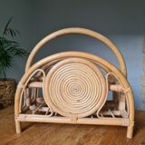 Bamboo magazine holder