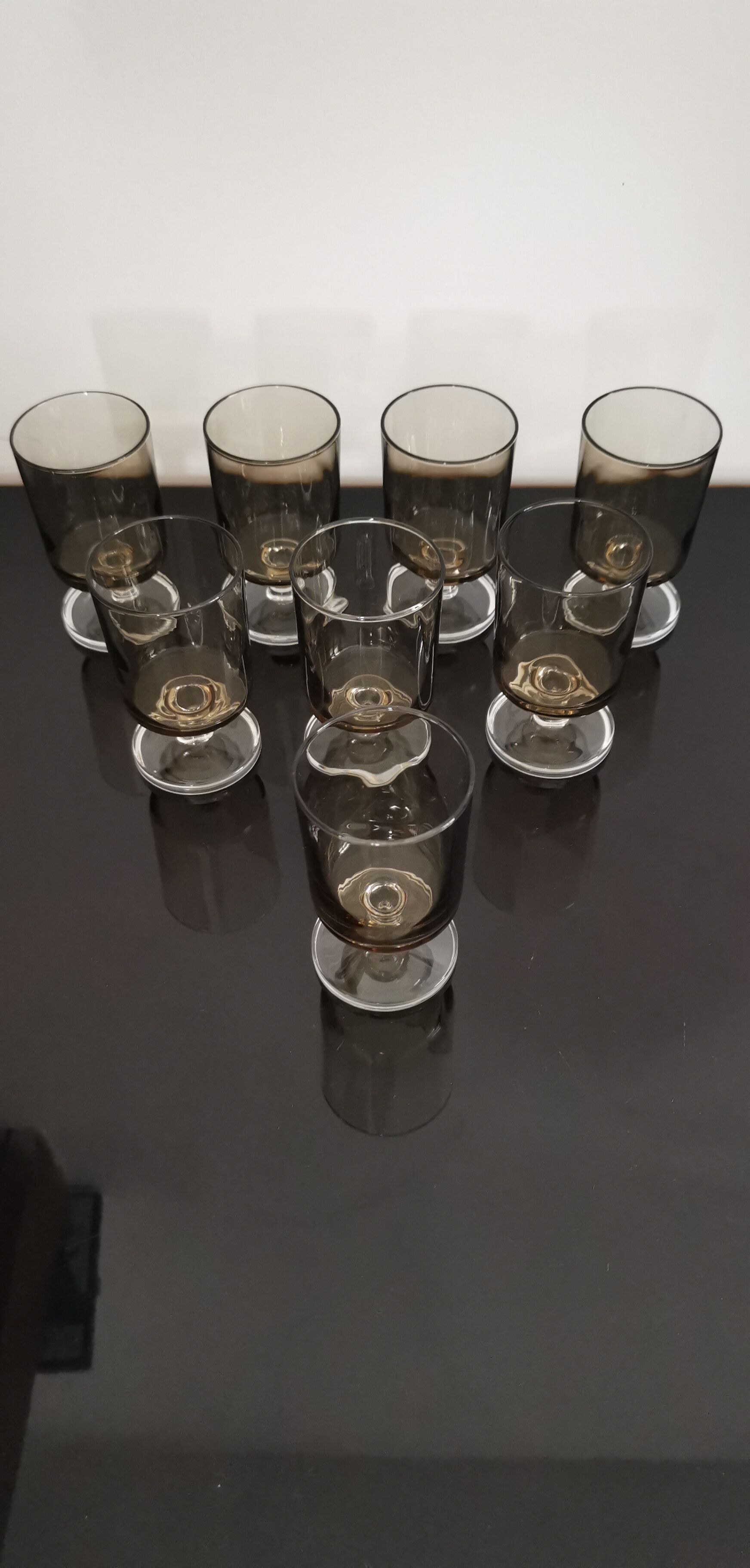 Set of 8 glasses of white wine Cavalier Luminarc smoked vintage
