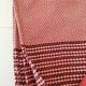 Tablecloth and 12 coral and grey napkins in a retro Scandinavian 1960s style.
