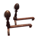 2 chenets cheminée