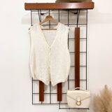 Metal and wood wall coat rack, 1950s-60s.