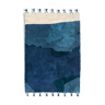 Blue Berber carpet with fringes 160x230 cm