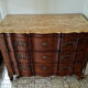 Bordeaux Crossbow Commode in Solid Mahogany, Louis XV Period