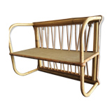 Rattan wall shelf