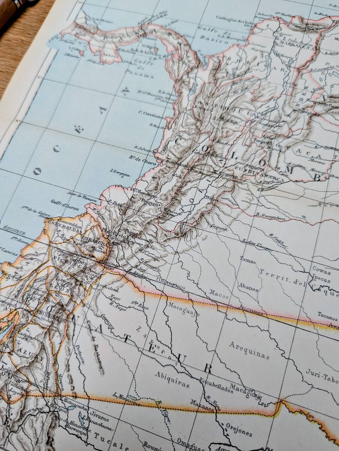 Printed in 1887, Colombia and Ecuador.