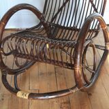 Franco Albini style bamboo rocking chair