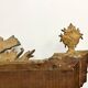 Large antique pediment mirror with parecloses