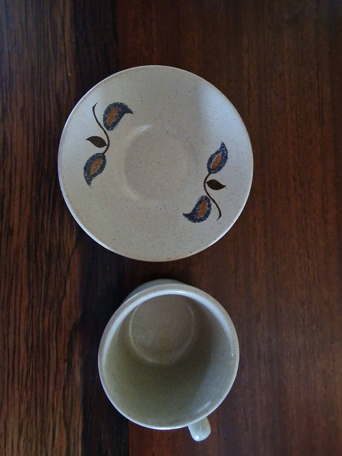 "Sologne" coffee service, glazed stoneware, St Amand earthenware