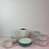 Service blanc et vert vintage