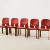 Tobia & Afra Scarpa Set of 5 Model 121 Dining Chairs for Cassina Italy 1965