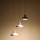 Set of 3 "Type 728" pendant lamps by E.S. Horn (Aalestrup) / 1980s / Danish modern design