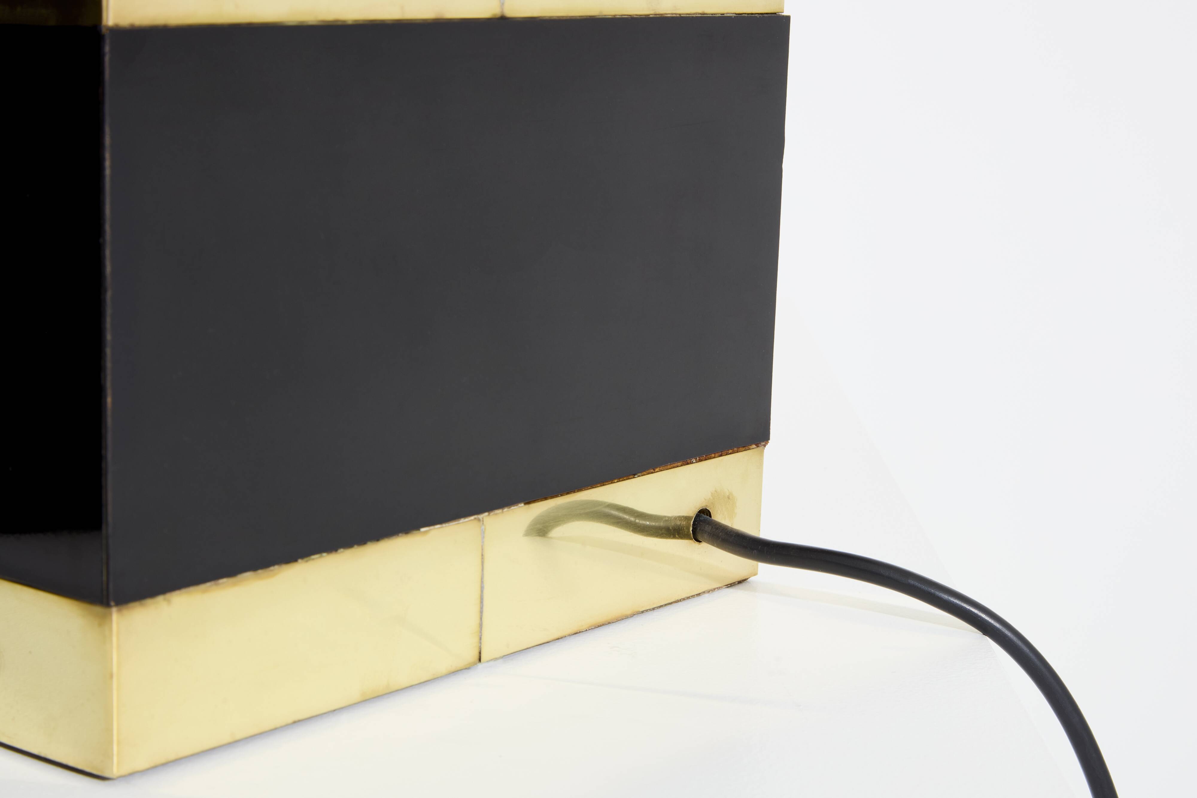 Christian Techoueyres brass palm lamp for Maison Jansen 1970s