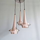 Lustre cascade Space Age en aluminium brossé, années 1960-70