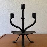 Brutalist wrought iron chandelier from the 60s