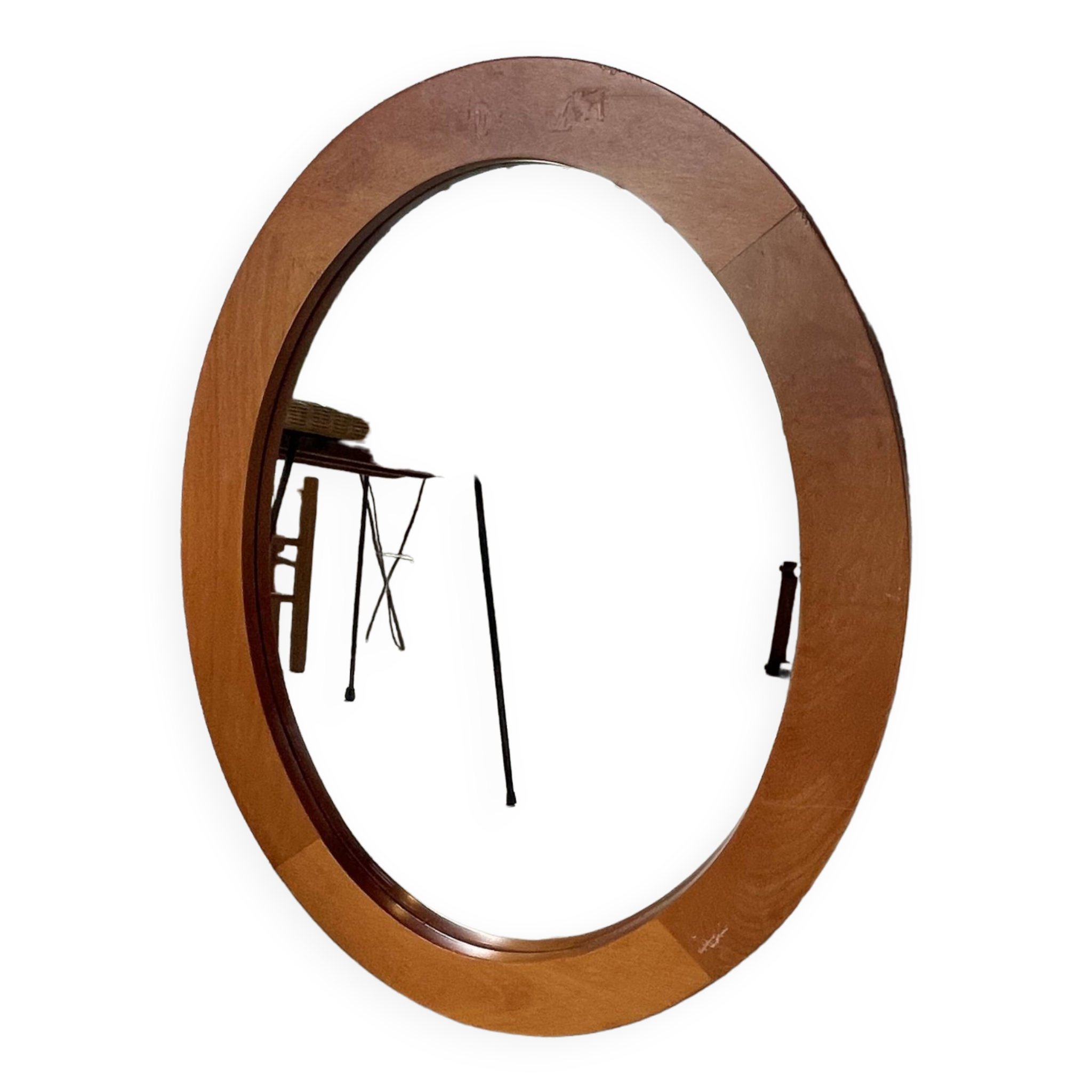 Oval cherry mirror