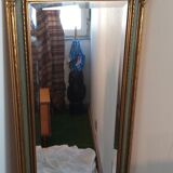 Mirror beveled golden wood 36x135cm