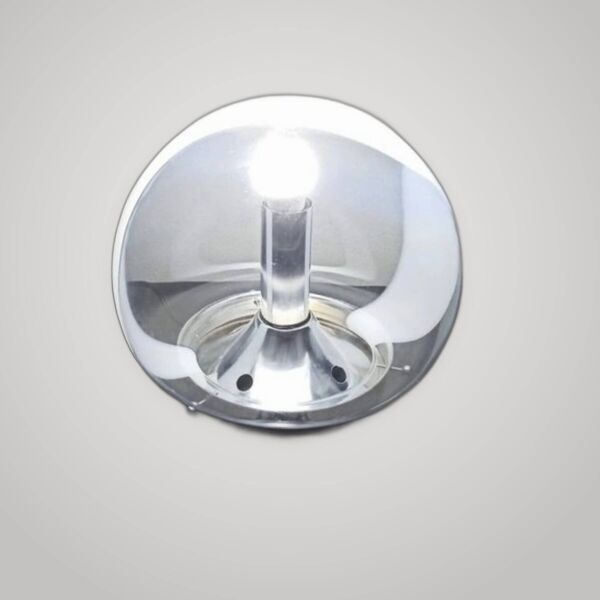 Lampe de table vintage en chrome et verre de Murano par Carlo Nason pour Ma