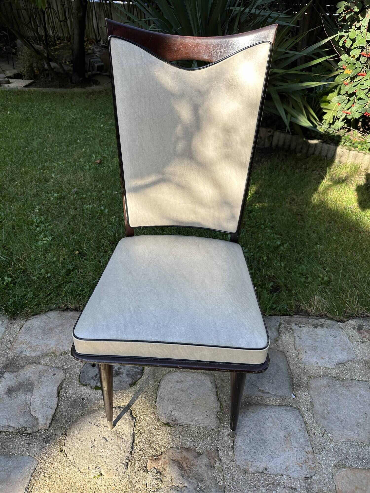 Set of 6 high back dining chairs from the 1950s - 1960s