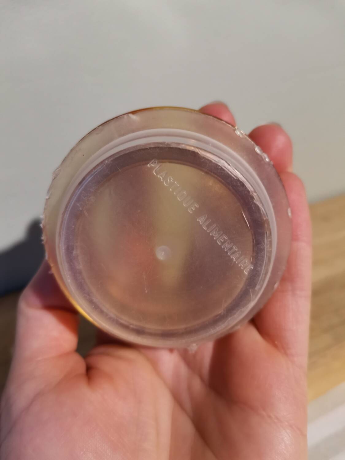 Hermetic glass jar vintage apothecary style yellow jar made in Italy