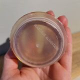 Hermetic glass jar vintage apothecary style yellow jar made in Italy