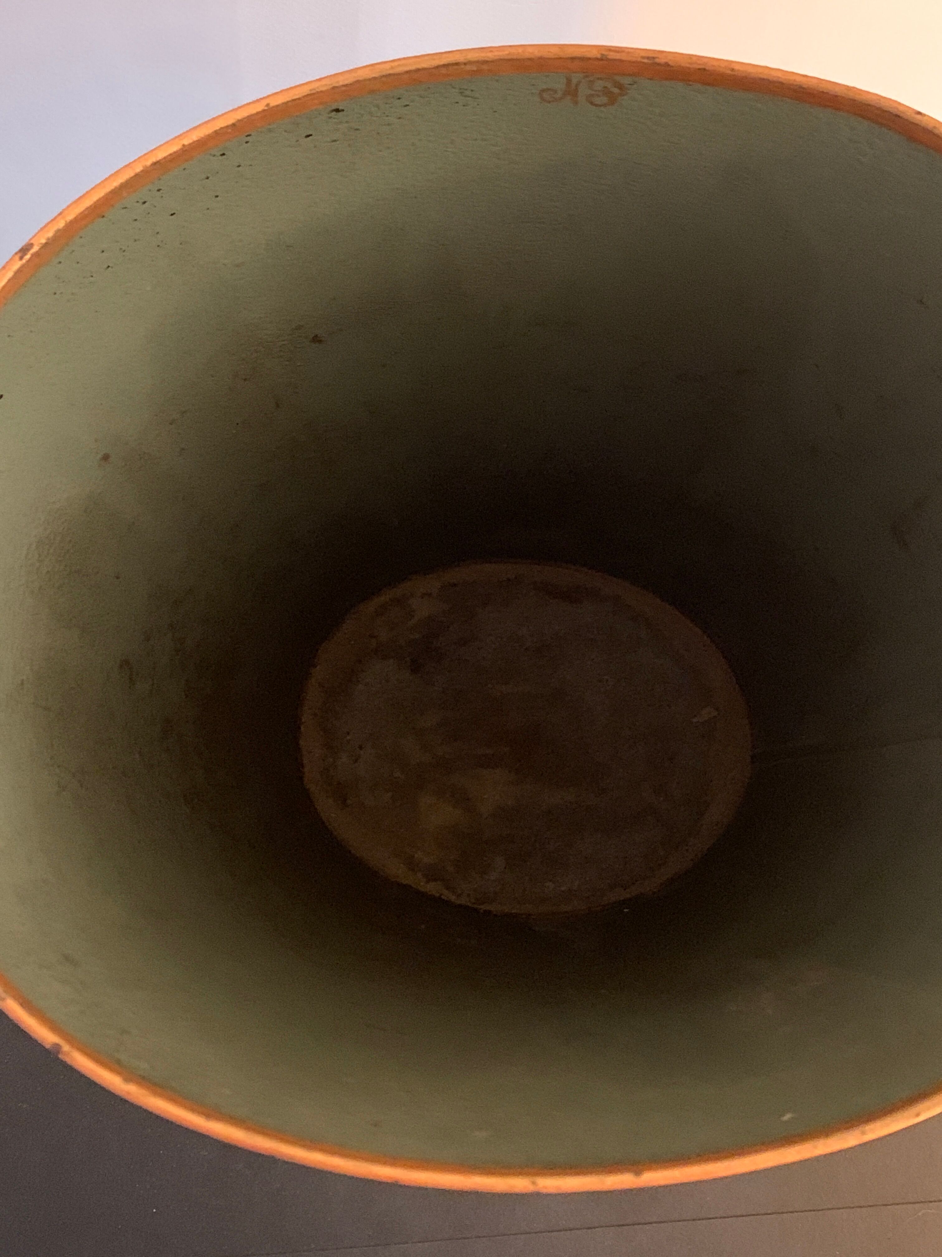 Napoleon III painted sheet metal umbrella or paper basket