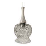 Pressed molded glass pendant light from the 60s