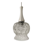 Pressed molded glass pendant light from the 60s