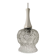Pressed molded glass pendant light from the 60s
