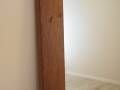 Danish solid mahogany mirror with slatted shelf, 1970s