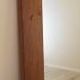 Danish solid mahogany mirror with slatted shelf, 1970s